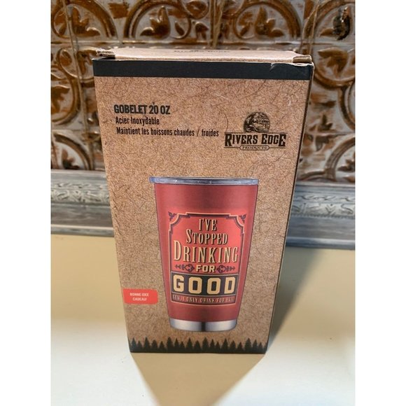 Funny Tumbler Stopped Drinking 20oz - Picture 1 of 5